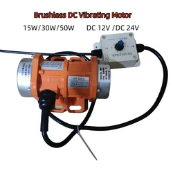 15W~50W 12V / 24V Brushless DC Vibrating Motor Vibration Motor 10~30KG 4000RPM with Speed Regulator for Feeder, Vibrating Screen