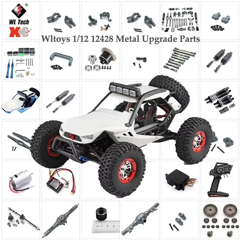 

WLtoys-Kit De Varilla Amarre Diferencial Para Coche Escalada A Control Remoto, Piezas Mejora Metal, Adaptador Neumáticos 12429