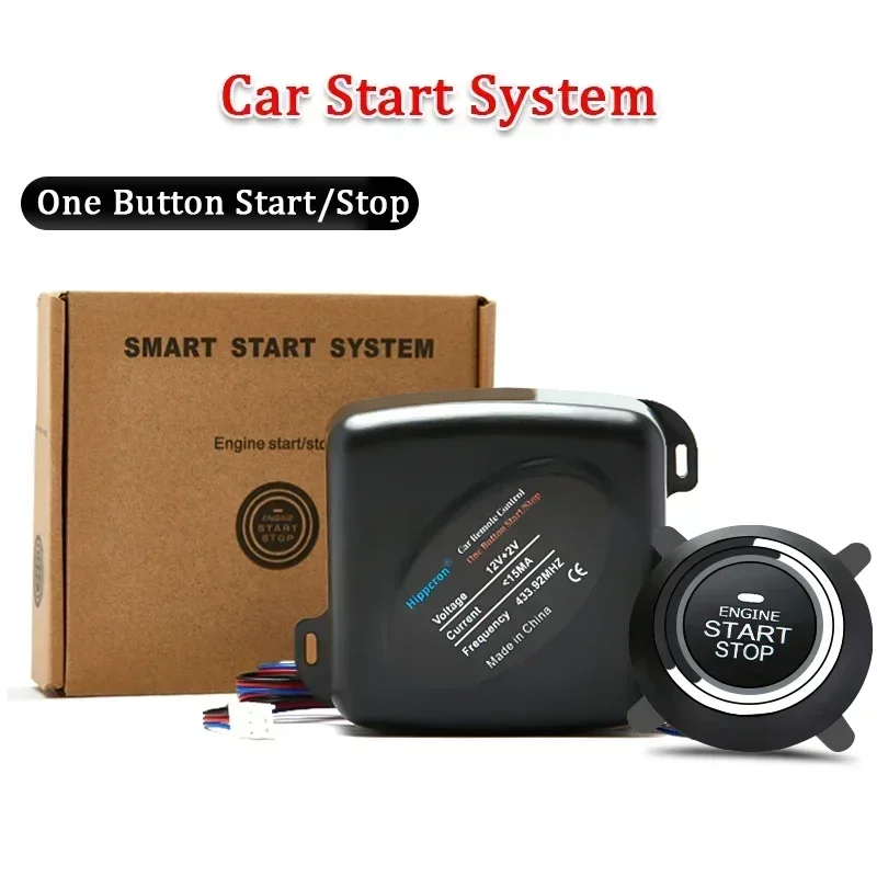 HIPPCRON Auto Schlüsselloser Zugang Motorstart Fernbedienung Alarmsystem Druckknopf-Start-Stopp Universell Sicher – Detail 4