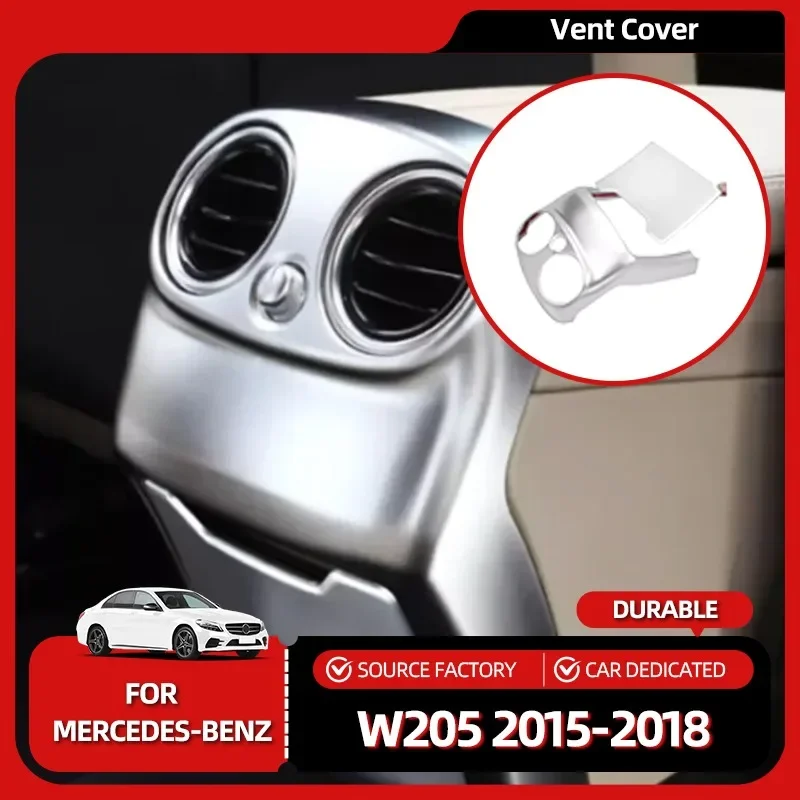 

Лидер продаж, молдинги для Mercedes Benz C Class W205 2015-2018 ABS, Стайлинг автомобиля, заднее вентиляционное отверстие для кондиционера, накладка Aut