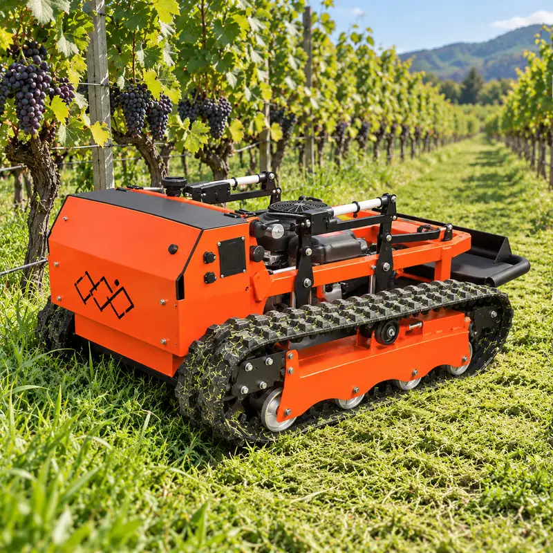 Versatile Tracked Grass Cutter Customized with Wireless Remote Control Supports Large Property Lawn Care As Vegetation Mower