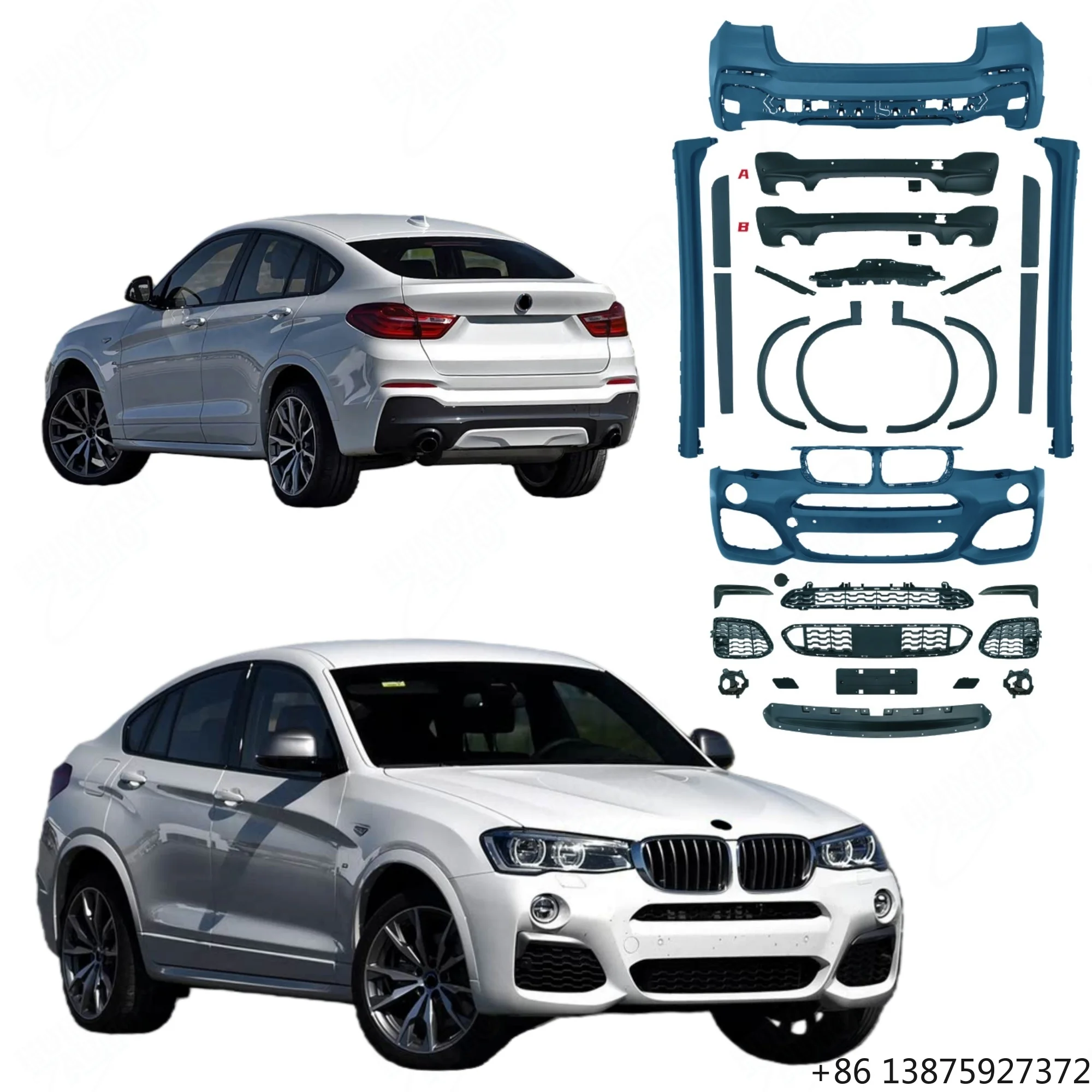 

Комплект обвеса Sports Edition MT Style для X4 F26 Facelift: новый передний бампер, решетка радиатора, боковые пороги, задний диффузор