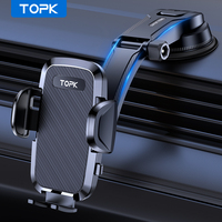 TOPK Car Phone Holder Stand Gravity Dashboard Phone Holder Mobile Phone Support Universal For iPhone 13 12 11 Xiaomi Samsung