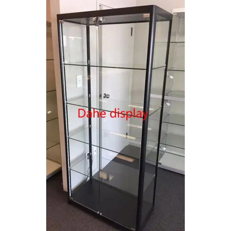 Imagem -05 - Vitrine de Vidro Multicamadas com Fechadura Vitrinas de Vidro para Loja de Fumaça Completa Cabine de Parede para Bolsas de Cosméticos e Personalizado.