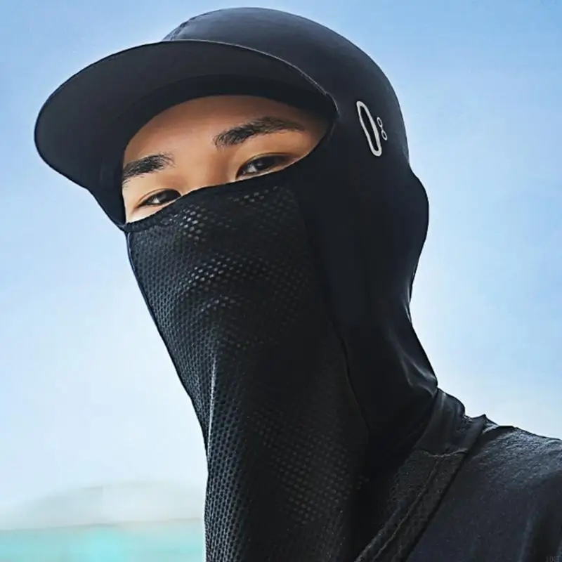 الأنشطة الرياضية الصيفية الخارجية، قناع وجه رائع، غطاء رأس واقي من الشمس فوق البنفسجية، غطاء رأس لصيد الأسماك