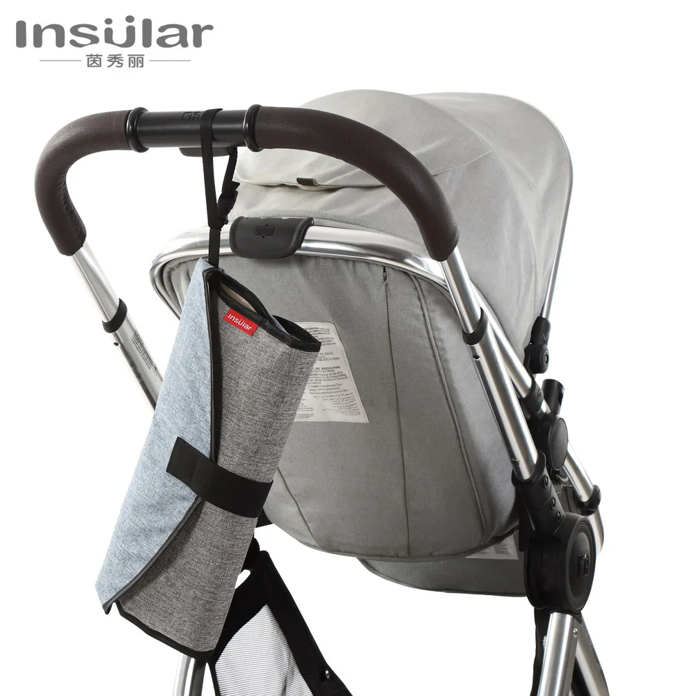 Portable Baby Changing Mat Infant Multifunction Diaper Changing Pad Newborn 2 IN 1 Waterproof Changing Pad Cover Storage Bag