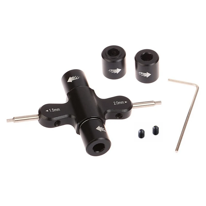 A23T M5 M3 Screw for Nut Wrench Set, Quick Release Ratchet Wrench with Hexagon Screwdriver 1.5/2.0mm for RC FPV Drone Parts