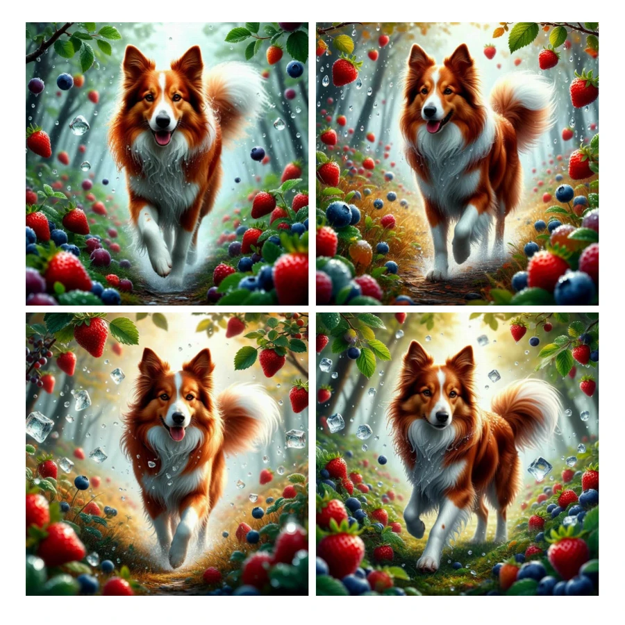 

Fruit and Dog Diamond For Adults Painting New Collection 2026 Animals Diy Manual Arts Full Drill Mosaic Embroidery Picture Size