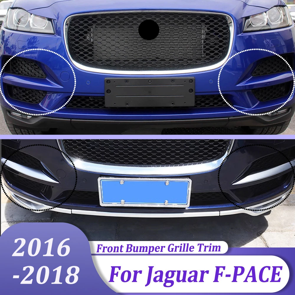 

Решетка переднего бампера, гоночная решетка, полоски, накладка, противотуманные фары, наклейка на радиатор, рамки, автостайлинг для Jaguar F-PACE 2016 2017 2018