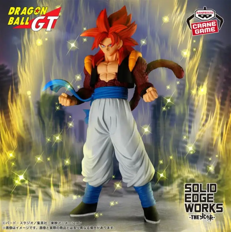 Bandai Banpresto Original Dragon Ball Gt Solid Edge Works Deployment Gogeta Anime Action Figures Model Ornaments Decoration Toy