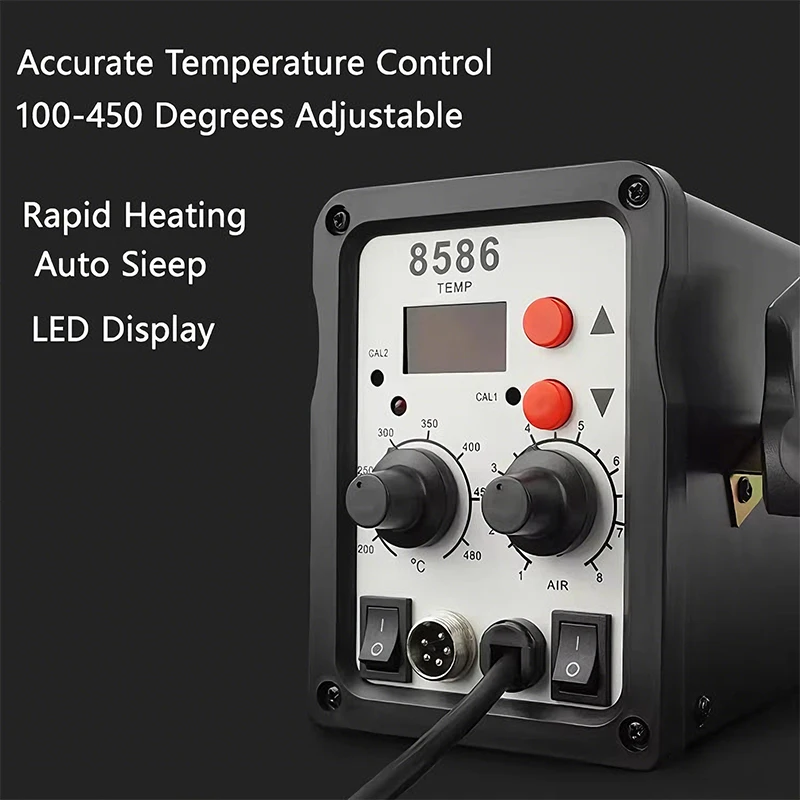 Hot Sellers SMD Desoldering Rework Station 8586 Digital Display Soldering Iron Two-in-One Rework Station Hot Air Gun