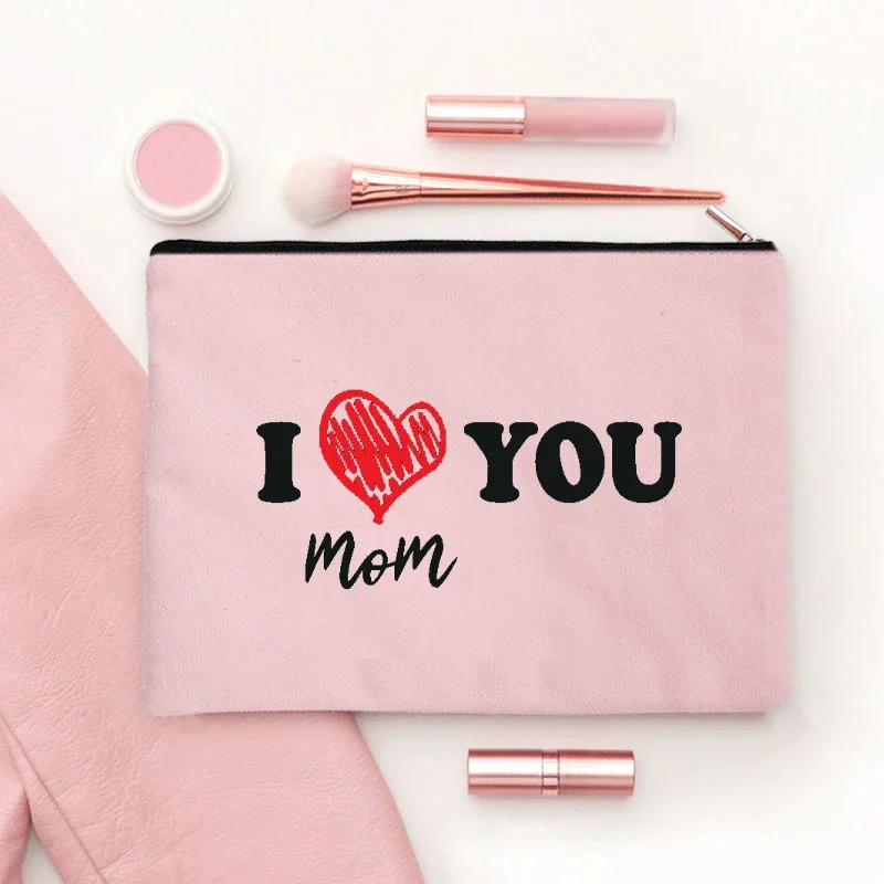 Makeup Bag Gift for Mom Travel Cosmetic Organizer Convenient Perfume Storage Eco Canvas Pouch Toiletry Bag Make up Case Handbags