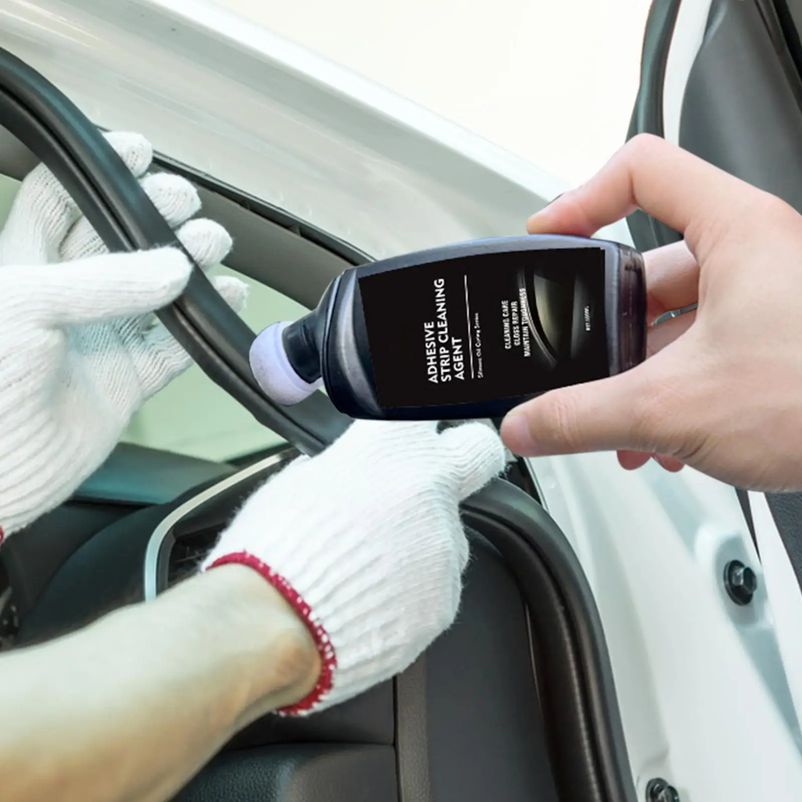 زيوت التشحيم المطاطية لنافذة السيارة 100 مللي عامل إصلاح الشريط المطاطي عامل تليين الختم المطاطي ، منظف المطاط لصيانة السيارات #2