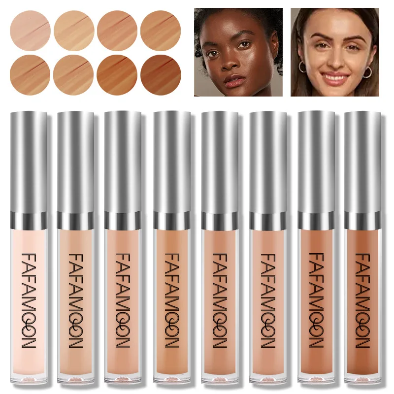 8 cores corretivo líquido fundação corrector anti círculo escuro sardas à prova dwaterproof água duradoura poros invisíveis corretivo 2.5ml