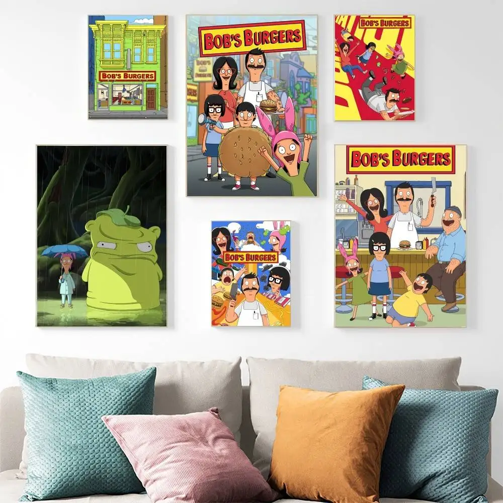 Cartoon B-Bob's Burgers lassic Cover Canvas Painting Print Poster For Living Room Wall Art Home Decor Pictures Gift