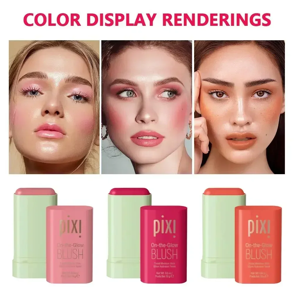 3in1 Guancia Labbro Colorato Umidità Blush Stick Setoso Illumina Blush Crema Fard Cosmetici Tubi Opaco Contorno Trucco Cosmetici