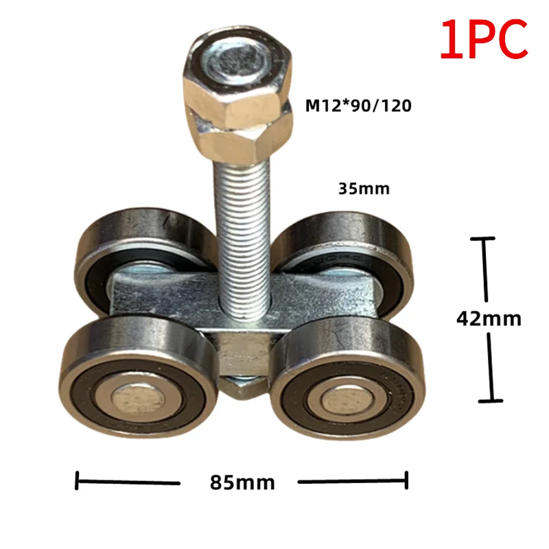 1 Piece Steel Bearing Pulley Hanging Wheel Parts  Rollers 4 Wheel Trolley Assembly Roller Hanging Sliding Track Wheel.