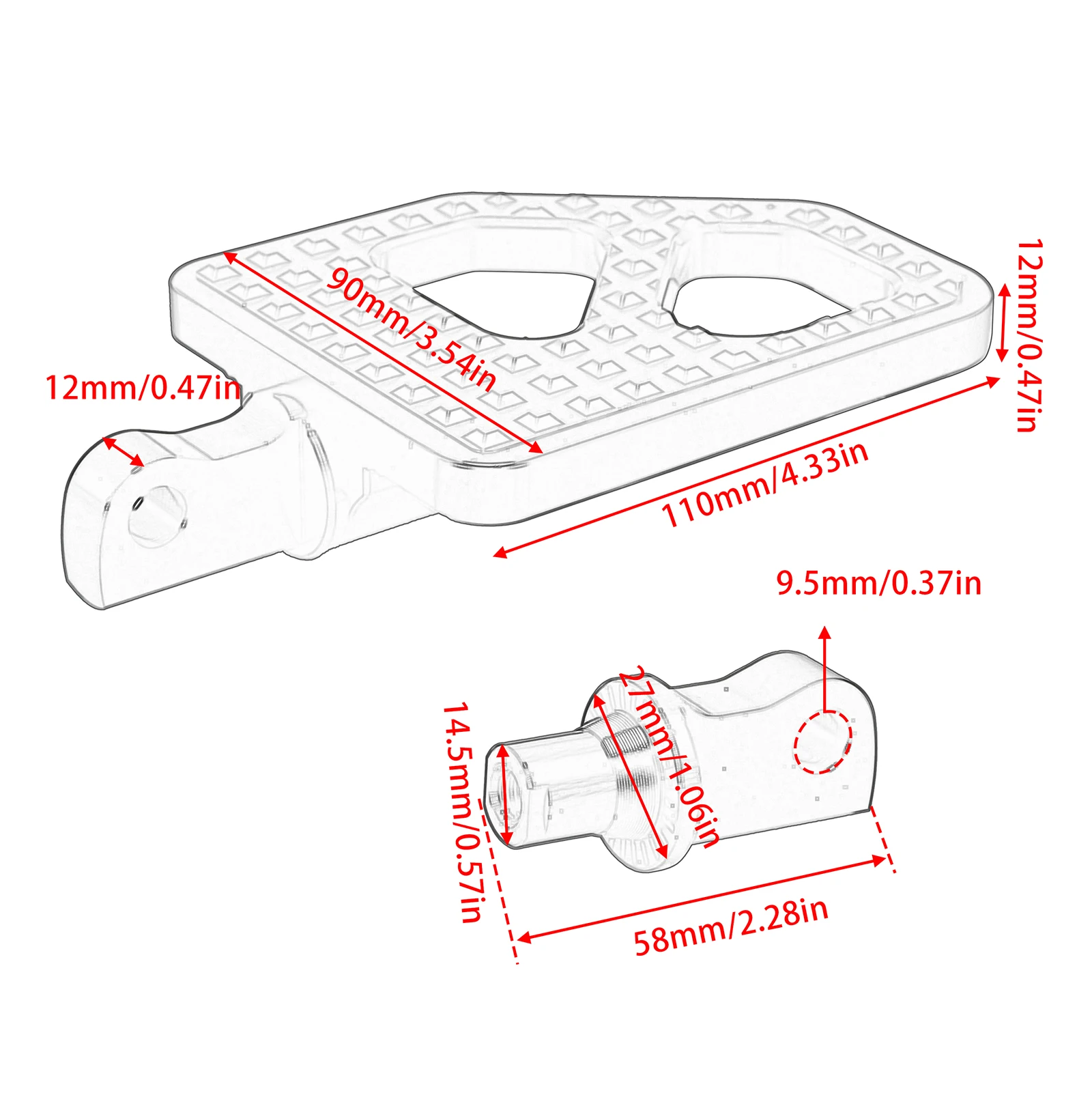 Floorboards Rider Footrests For Harley Sportster XL883 XL883C XL883L XL883R XL1100 XL1200 XL1200 XL1200R XL1200S XL1200X 48