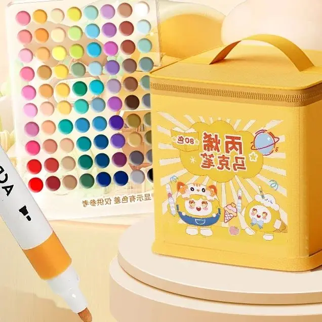 

24/36/48/60/80Pcs Marker Pen Children's Waterproof Overlapping Color Diy Art Special Watercolor Pen Can Be Washed