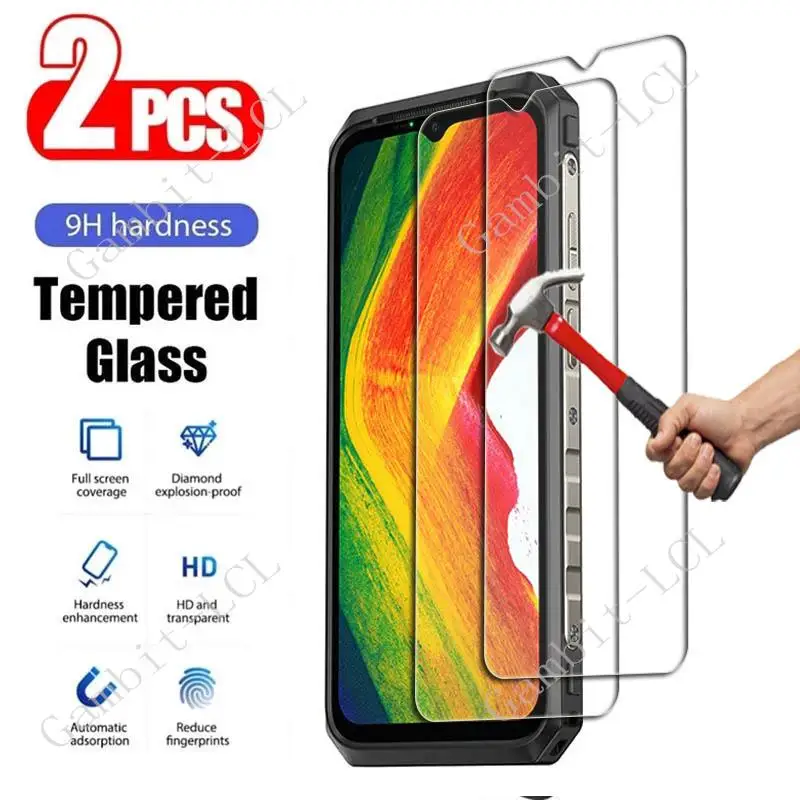Protector de pantalla de vidrio templado para Ulefone Power Armor, película de protección de pantalla, 2 piezas, 18T, Ultra 19T, 21, 22, 24, X12 Pro, X13, X11, 12S, Note 15, 16, 17