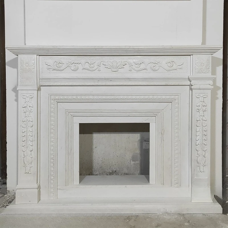 

Marble European mantel simple American stone carving living room decorative cabinet ornament stone