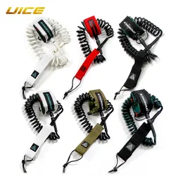 UICE Surfing Leash 7MM 11-10FT Surfing Elastic Coiled SUP Paddle Leash Surfboard Ankle Leash Super Strong Webbing Surf Leg Rope