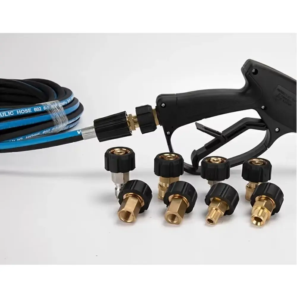 

1 шт. Адаптер для моек высокого давления M22-14мм/15мм на 3/8 и 1/4 дюйма, быстросъемный регулируемый распылитель-коннектор