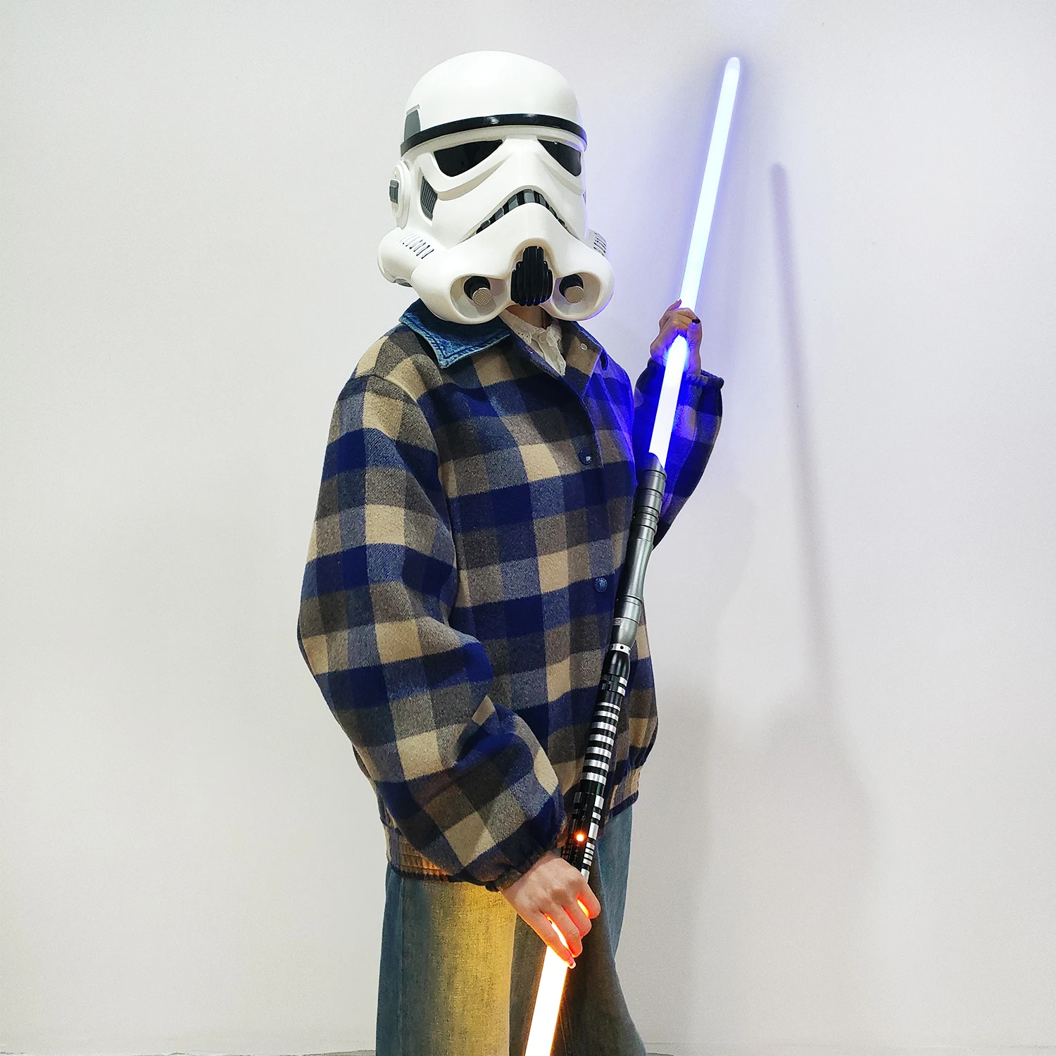 Máscara de cosplay de caçador de capacete de PVC PHS, capacete presente de festa de Natal de Halloween, brinquedos para crianças e adultos