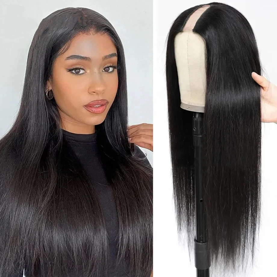 u part of natural black straight hair 100% real hair comfortable, convenient and easy to use for beginners