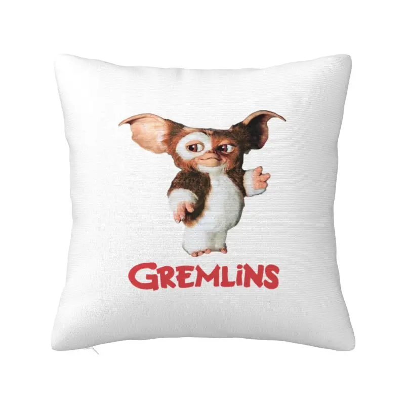 Custom Nordic Style Funny Gremlinse Gizmo Cushion Covers 40x40cm Velvet 80s Movie Mogwai Monster Pillow for Sofa Square