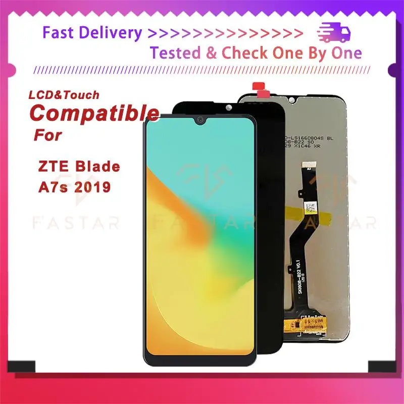 

6.09"Original For ZTE Blade A7s2019 LCD Display Touch Digitizer Assembly Replacement Phone Screen ZTE A7s 2019 lcd