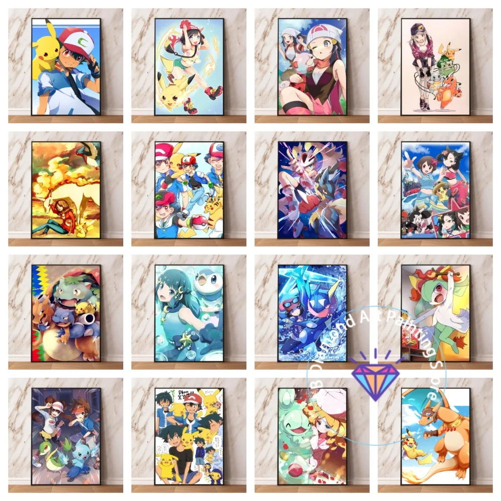 

Cute Pokemon Pikachu Ash Ketchum Square Round AB Diamond Painting Kit 5D DIY Cross Stitch Handmade Art Crafts Home Decor Gift