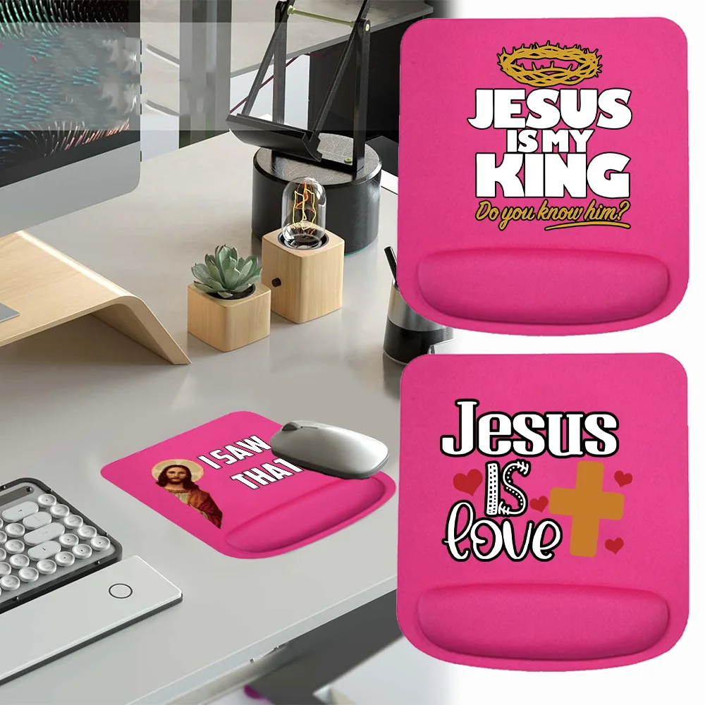 Mouse Pad Non Slip Mice Mat Soft Mousepad Square Mouse Mat Anti-Slip for PC Laptop Computer for Jesus Series Office Accessories