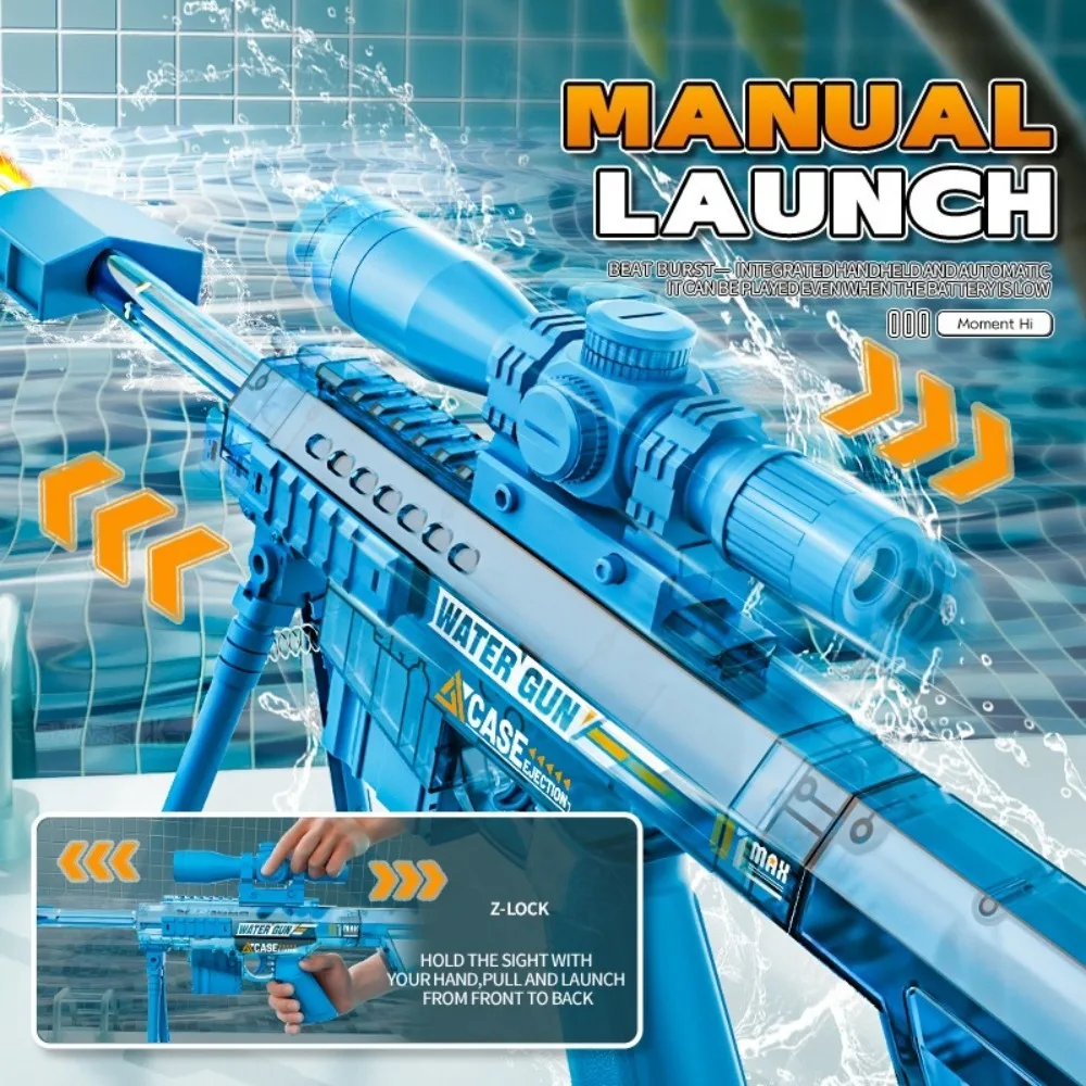Electric Automatic Sniper Water Gun Toy Summer Outdoor Beach Firing Shooting Game Water Fight Games Toy for Children Gifts view 3