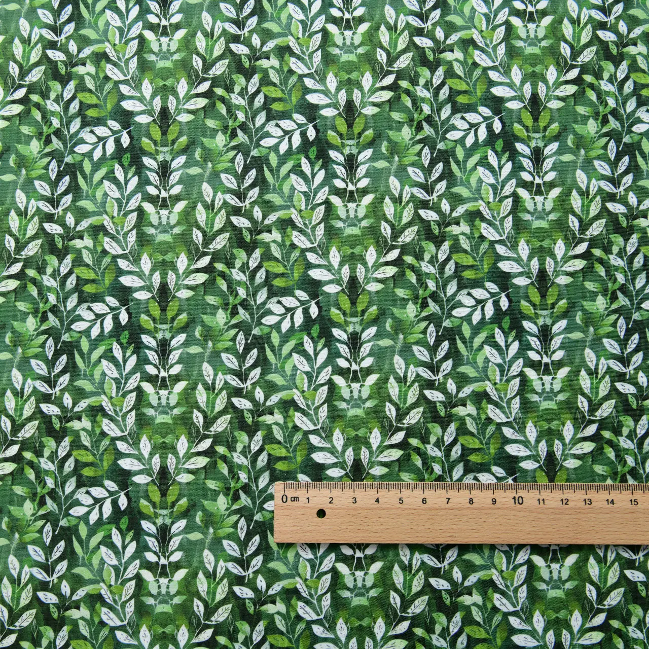 140x50cm 40s Reiner Baumwoll-Popeline-Stoff in Waldgrün mit Blättermotiv für DIY-Handarbeiten, Kleidung, Hemden, Kleider und Nähprojekte – Detail 9
