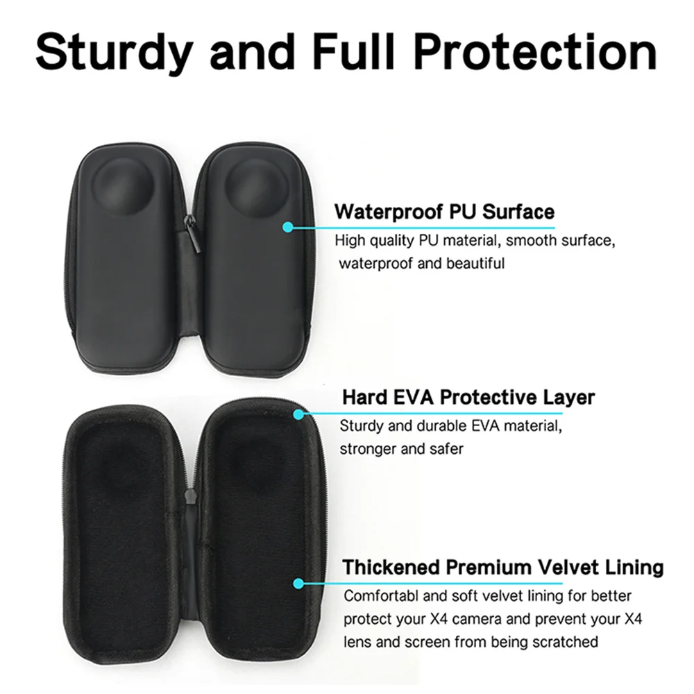 حقيبة واقية صغيرة للحمل لـ Insta360 X4 ، غلاف صندوق تخزين الجسم المحمول ، حقيبة مضادة للخدش ، ملحقات الكاميرا الرياضية
