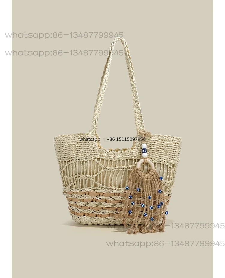 

Summer leisure vacation straw woven tote bag large capacity women's woven armpit bag