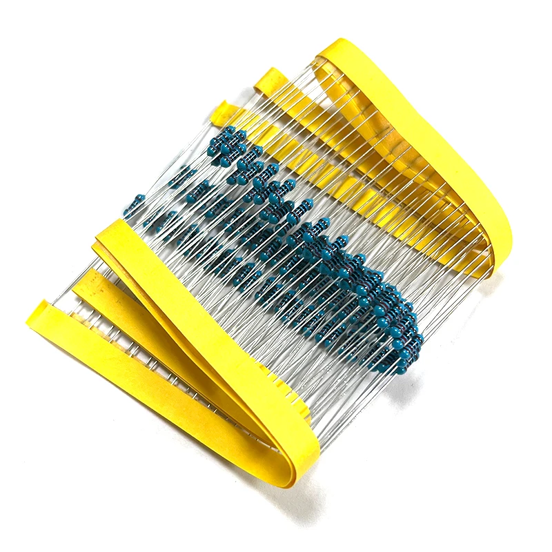 100pcs 1/4W Metal Film Resistor 1 2.2 3.3 4.7 5.1 6.8 11 13 16 91 100 150 180 200 220 330 360 390 470 510 750 820 910 Ohm K R