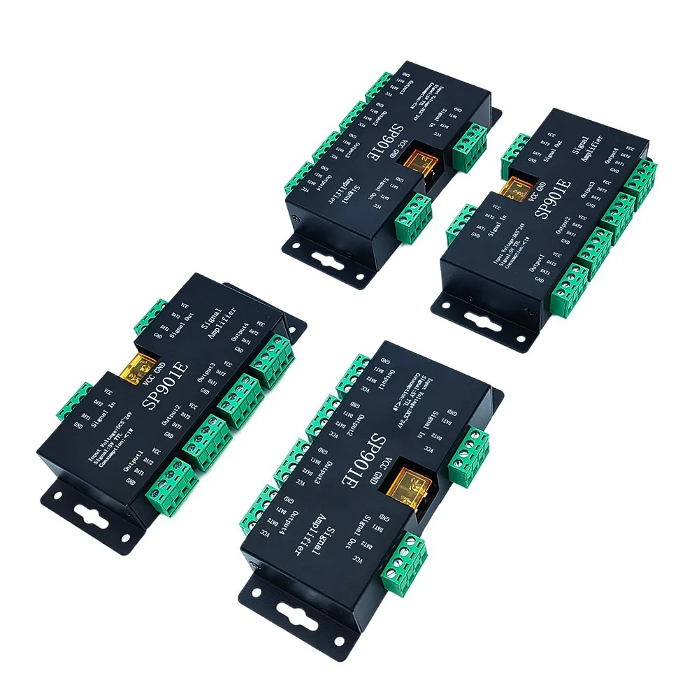 SP901E Повторитель усилителя сигнала SPI для WS2812B WS2811 WS2813 RGB Адресная светодиодная пиксельная полоса Программируемая матричная панель света