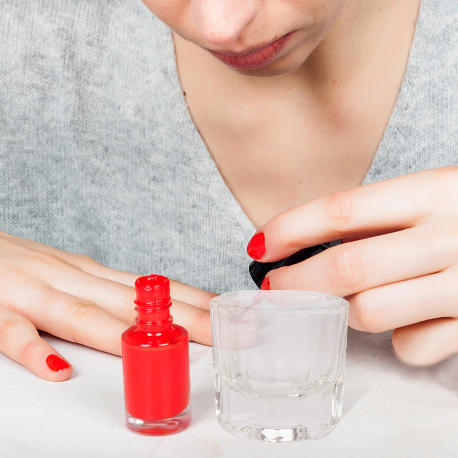 Tazas de cristal para manicura, plato Dappen de vidrio profesional, cuencos de mezcla de líquidos reutilizables para decoración de uñas, técnico de uñas en polvo acrílico, 2 uds.