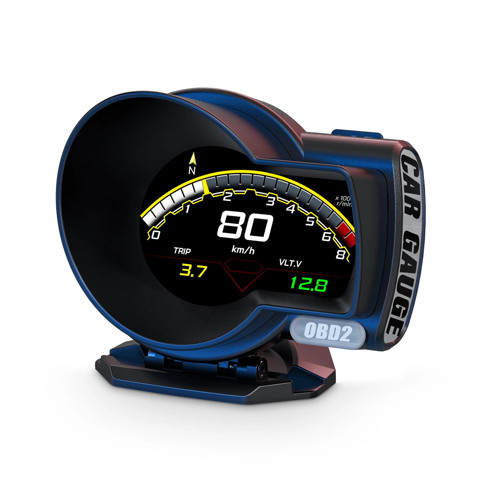 Universal F8 OBD GPS Liquid Crystal Multifunctional Instrument Display Speedometer Pressure Water Temp Vehicle Turbine Meter