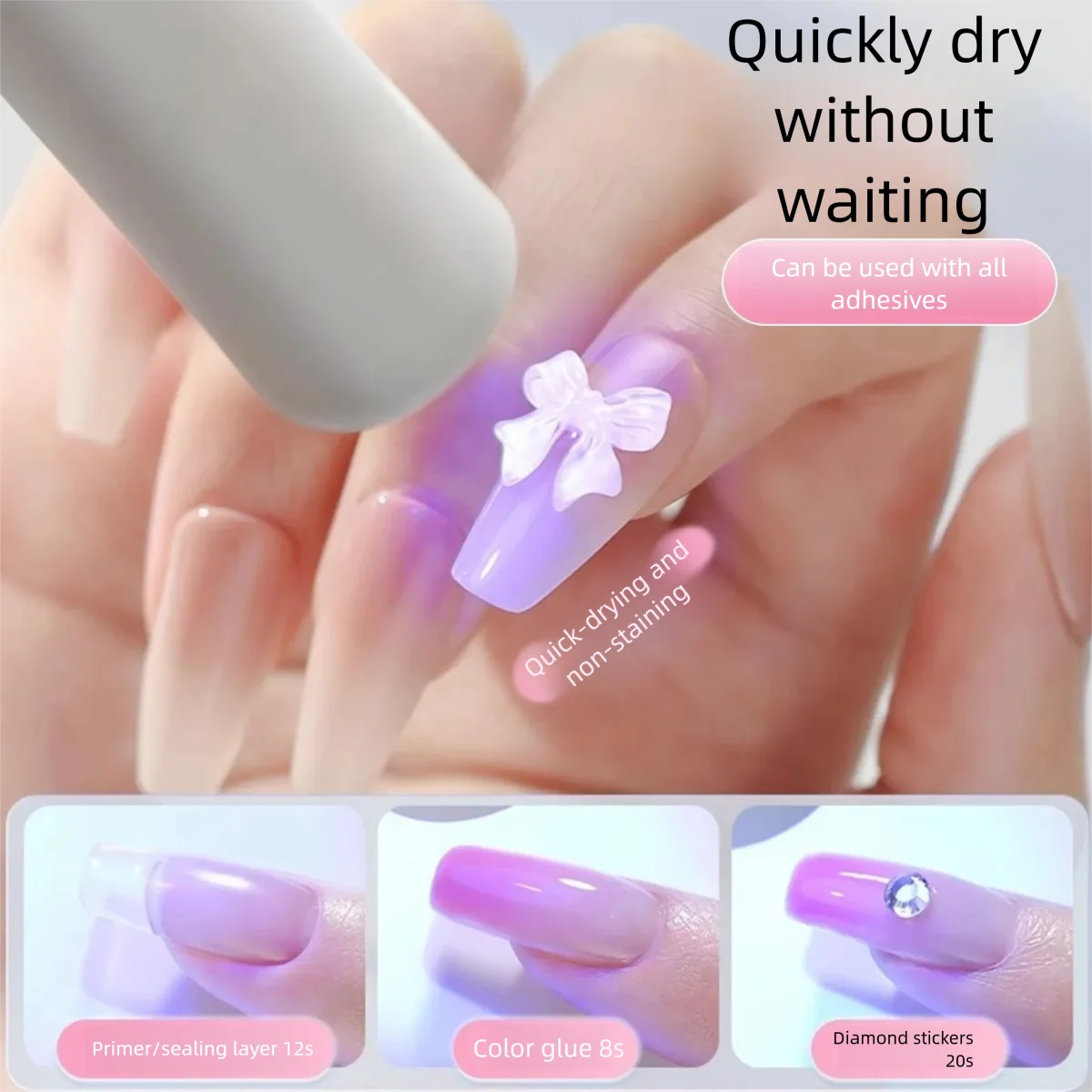 UV-Gel-Härtungslampe für Maniküre, Kronendesign, tragbare Nägel, Aufkleber, schnell trocknend, wiederaufladbar, tragbar und stilvolle Nagelkunst