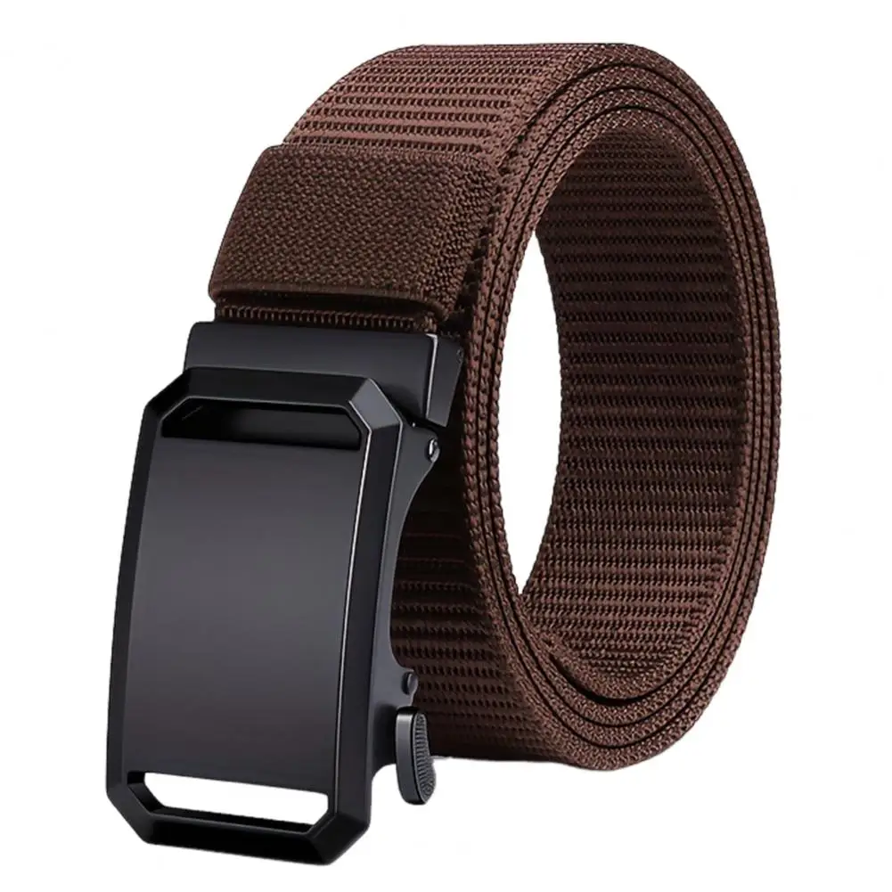 Mannen Weven Riem Riem Automatische Gesp Riem Verstelbare Lengte Bewaker Tailleband Holle Outdoor Geweven Canvas Riem