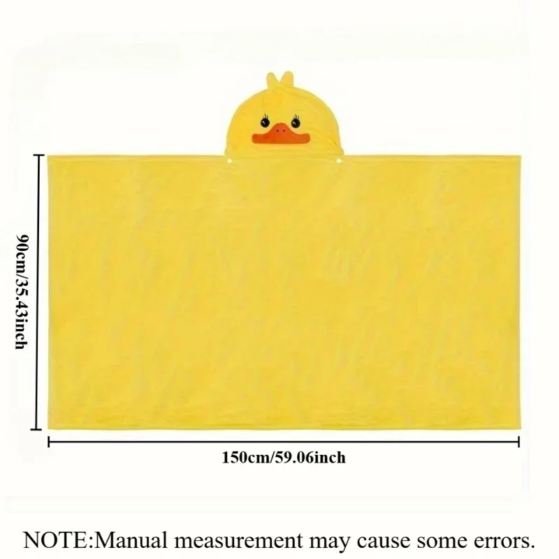 후드 목욕 타올 부드러운 플러시 아기 목욕 타올 흡수성 만화 오리 패턴 목욕 가운 유아 유아를위한 훌륭한 크리스마스 선물