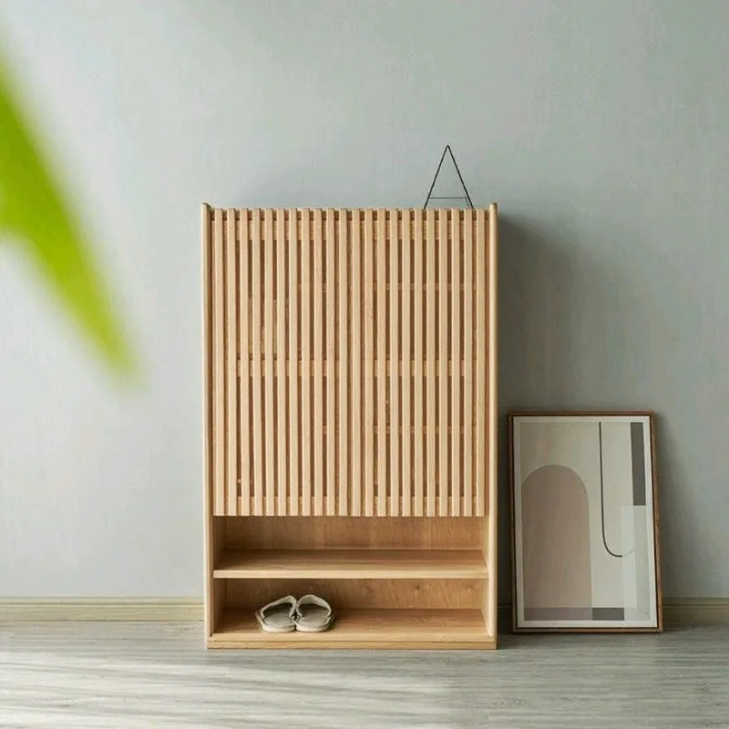 Bamboo Minimalist Shoe Cabinet Luxury Nordic Apartments Room Shoe Cabinet Organizers Entryway Scarpiere Per Scarpe Furniture