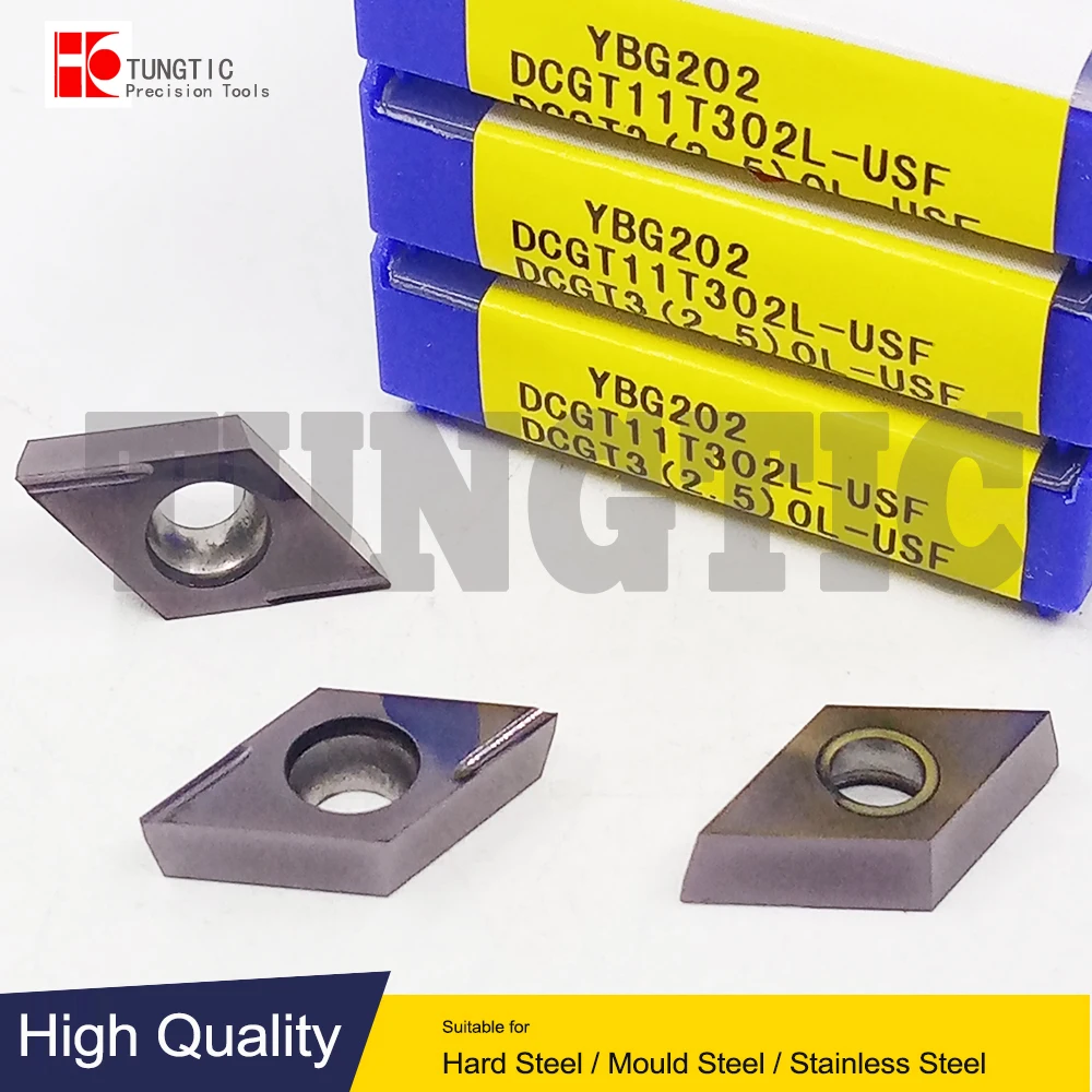 DCGT11T302L-USF YBG202 Milling Cutter CNC Tools Insert Lathe Machining Tools Lathe Cutting Tool Metal Turning Tools