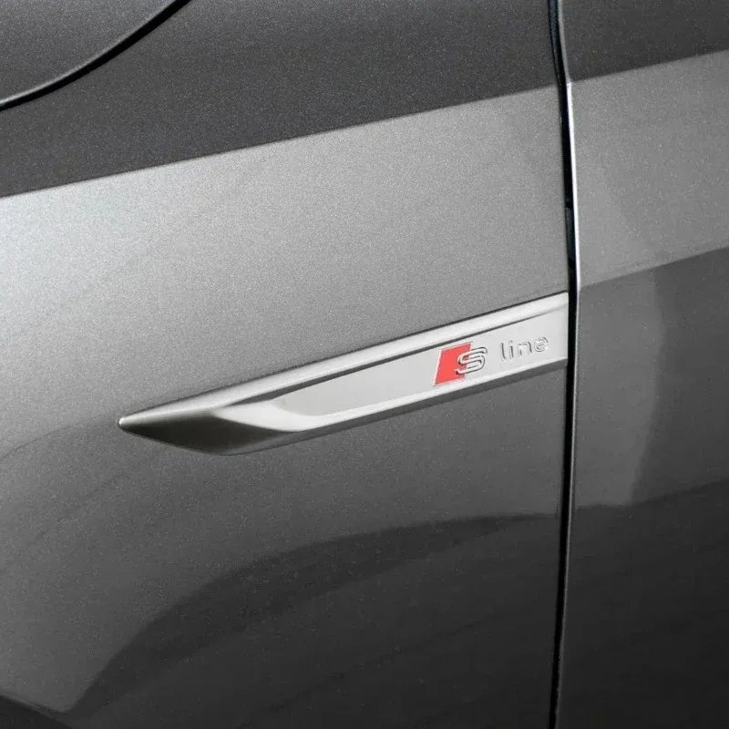 

For Audi A3 A4 B8 8P 8V A6 C7 A5 Q5 B7 B6 B9 A7 SLINE Q3 Q7 Car Logo Modification Leaf Plate Sline Side Label Decorative Sticker