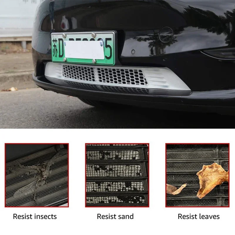 MY Front Bumper Lower Racing Grilles for Tesla Model Y 2023 2022 Anti-insect Net Mid-net Air Inlet Mesh Protection Car Modified