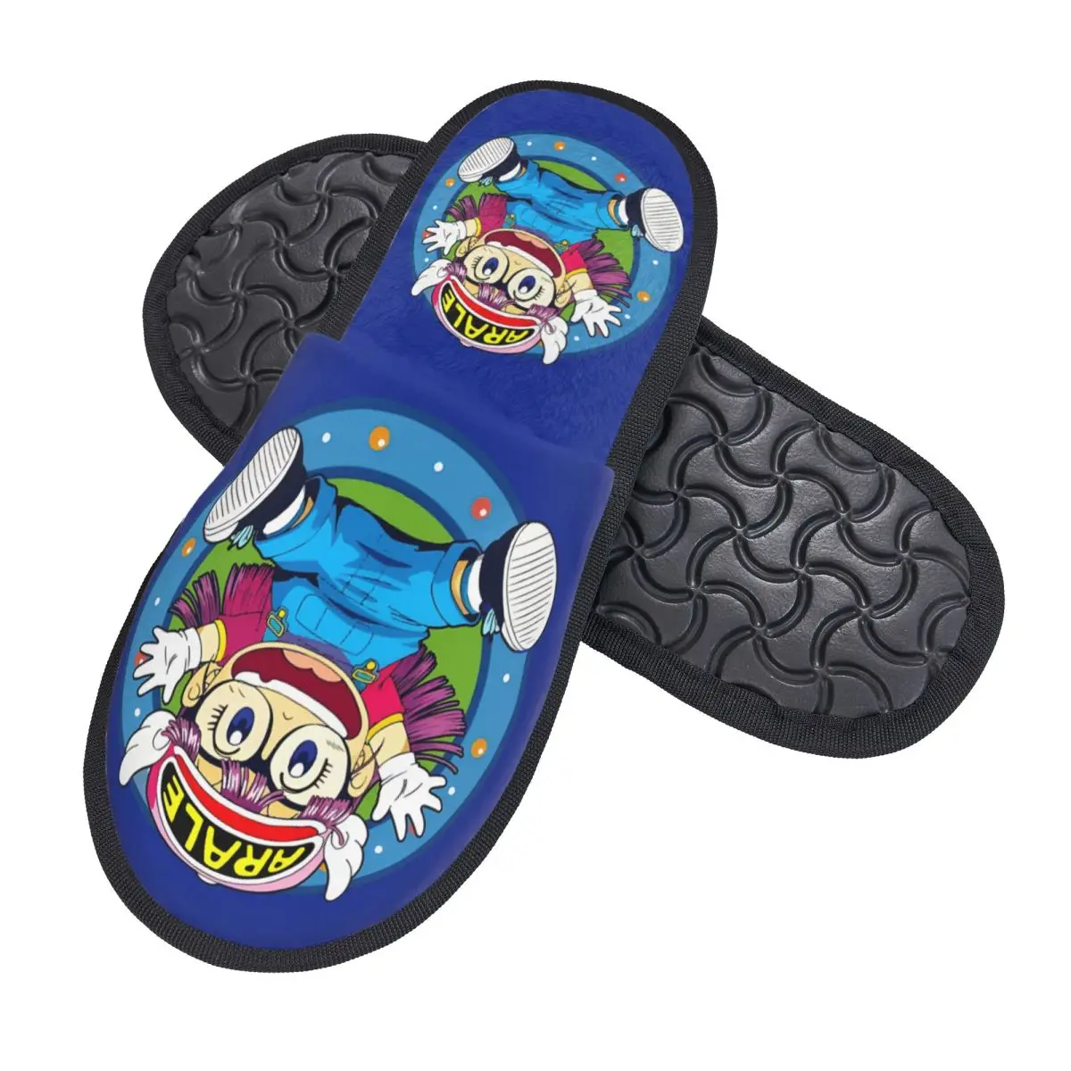 Custom Print Women Dr S-Slump Arale Norimaki House Slippers Cozy Warm Manga Memory Foam Fluffy Slipper Indoor Outdoor Shoes