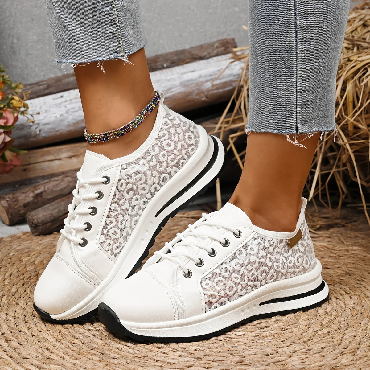 

New women's round-toed casual single shoes, loafers, height-increasing, comfortable and breathable sports shoes